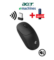 eMachines Sessiz Kablosuz Mouse – USB Alıcılı, Pil Hediyeli, Ev ve Ofis için – EAM080