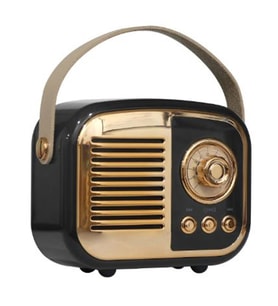 Mikado MD-24BT Echoes 3W 800mAh Siyah Usb+TF Kart+Bluetooth Destekli Klasik Retro Müzik Kutusu
