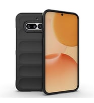 Coverzone Nothing Phone 4A İle Uyumlu Kılıf TPU Oyuklu Arka Yüzey Z-Etnik Esnek Silikon Kapak Phone 4A için O-tto Prime Silikon Kılıf Koyu Siyah