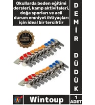 #Düdük Dayanıklı Paslanmaz Metal Yüksek Sesli Hakem Antrenör Emniyet Kamp Gümüş Demir Düdük 1 Adet