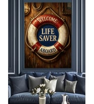 Life Saver Can Simidi Dekoratif Kanvas - Mdf Ahşap Tablo