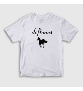 Presmono Unisex Çocuk Beyaz Horse Deftones T-Shirt 380860tt (Beyaz)