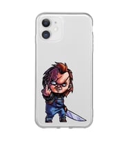 Iphone 11 Uyumlu Chucky Tasarımlı Şeffaf Telefon Kılıfı