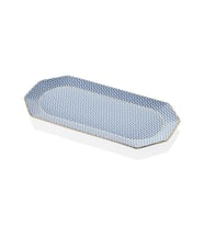 LAMEDORE TEA DELİGHT 25 CM KAYIK TABAK BLUE REGENCY DAMASK 1 ADET