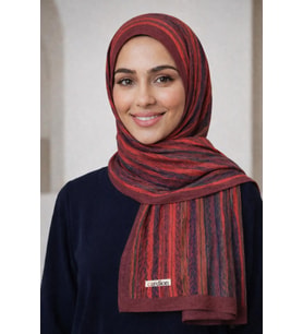 Cardion Pamuk İpek Şal - 70 X 180 - 06303 (Bordo)