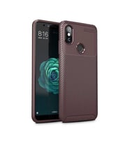 Xiaomi Xiaomi Mi A2 (Mi 6X) Kılıf Esnek Soft Karbon Tasarım Legion Serisi (Kahverengi)