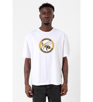 Wiskayok Yellowjackets Logo Beyaz Erkek Oversize Tshirt