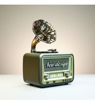 Trend Tasarım Gramafon Nostalji Radyo,Bluetooth Nostaljik Radyo(BÜYÜK BOY)
