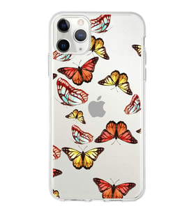 PrintiFy Apple  iPhone 11 Pro Max ile Uyumlu 1mm Slim Fit Water Color 2 Baskılı Şeffaf  Kılıf