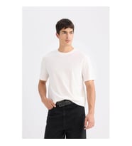 Defacto Kırık Beyaz Erkek T-Shirt V7699AZ/WT32