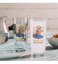Fotoğraflı Kral Tacı 2li Rakı Bardağı