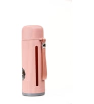Home 500 Ml Şeffaf Pencereli Cam Suluk Soft Renkli, Bpa Içermez,Pembe