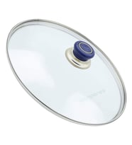 Tencere Sahan Tava Cam Kapağı Kapak 20 cm Lacivert Tutma Tepesi