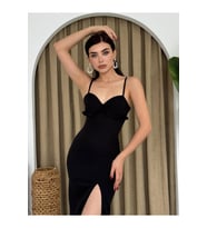 Papalia Sırt Detaylı Elbise