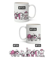BT21 Karakterleri BTS Temalı Beyaz Kupa Bardak Arkadaşa Sevgiliye Hediye
