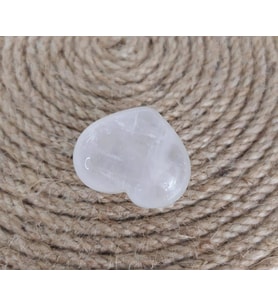 Kristal Kuvars Kalp Doğal Taş 3 cm