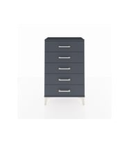 Arges Komodin 5 Çekmeceli 60x30x96 Antrasit-Antrasit