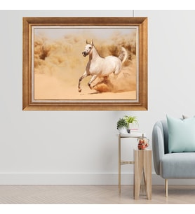 Çerçeveli Paspartulu Manzara Tablo cft0333 (Gold)