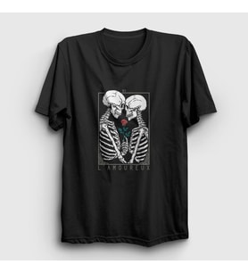 Presmono Unisex Siyah L Amoureux V2 The Lovers T-Shirt 350653tt