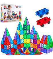 Manyetik Blok Set 3+ Yaş Bebek ve Çocuklar için STEM Montessori Eğitim Seti Okul Öncesi ve İlkokul Çocuklarına Uygun Oyuncak