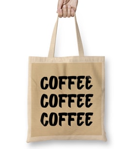 CAT Funny Coffee Drinks Art lover Gift Quote - Vntage Retro Rainbow Style Bez Çanta Uzun Saplı