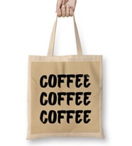 CAT Funny Coffee Drinks Art lover Gift Quote - Vntage Retro Rainbow Style Bez Çanta Uzun Saplı