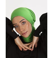 Yeşil Nakışlı Deniz Tesettür Bone