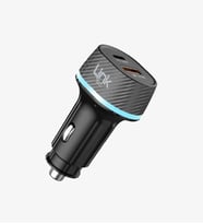 C433 Safe Dual 55W Süper Hızlı Araç Şarj Adaptörü PD + QC3.0 (Siyah)