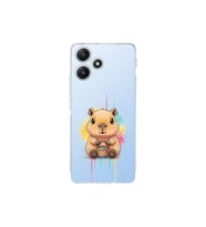 Redmi 12 ile Uyumlu Splash Kapibara Tasarımlı Şeffaf Silikon Kılıf