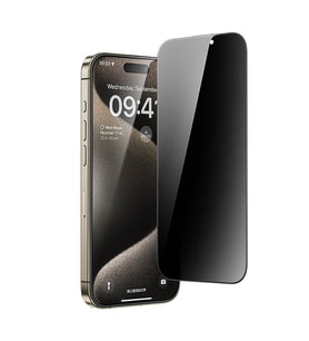 Logis Apple iPhone 15 Pro Max Prıvacy Mat Seramik Ekran Koruyucu (Şeffaf)