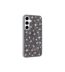 Samsung Galaxy S24 Uyumlu Kılıf Parlak Taşlı Tasarım Zore Pırlanta Kapak (Gri)