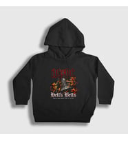 Presmono Unisex Çocuk Siyah Hells Bells Demons AC/DC Kapüşonlu Sweatshirt 6248tt