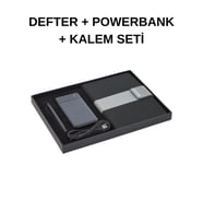 Hediye Defter Kalem Powerbank Seti SET T1