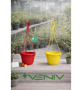 2 Adet Askılı Dekoratif Saksı 18 cm Çap Yükseklik 12 cm