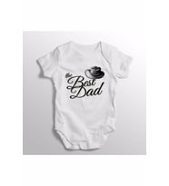 The Best Dad Yazılı Baskılı Bebek Zıbını
