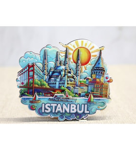 Ahşap İstanbul Temalı Magnet