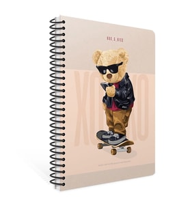 GIPTA XOXO SPİRALLİ SERT KAPAK 17x24 120YP. ÇİZGİLİ DEFTER