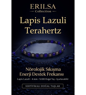 Sertifikalı Nörolojik Sıkışma Enerji Destek Frekansı – Lapis Lazuli ve Terahertz Doğal Taş 4 mm (Çok Renkli)