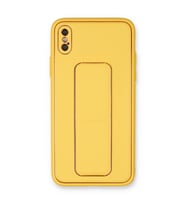 İphone Xs Kılıf Co Deri Standlı Kapak - Sarı