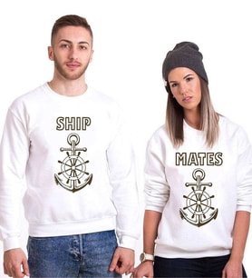 Tshirthane Ship Mates Sevgili Kombinleri Sweatshirt Kombini (Tek Ürün Fiyatıdır.)