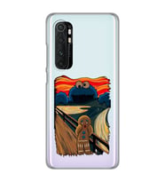Xiaomi Mi Note 10 LITE Uyumlu Susam Sokağı Kurabiye Canavarı Tasarımlı Şeffaf Telefon Kılıfı