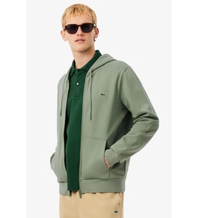 Lacoste Men's Full Zip Hoodie Sweatshirt Erkek Kapüşonlu Tam Fermuar Sweatshirt Yeşil