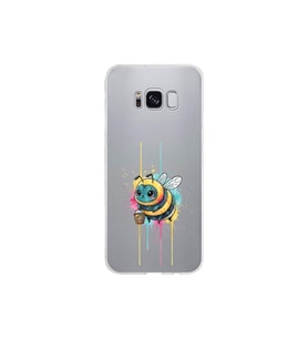 Samsung Galaxy S8 ile uyumlu Splash arı tasarımlı şeffaf silikon kılıf