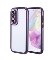 Samsung Galaxy A35 Uyumlu Kılıf Kamera Korumalı Renkli Kenar ve Çerçeve Tasarımlı Zore Vitamin Kapak (Koyu Mor)