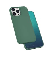 Apple iPhone 13 Pro Uyumlu Kılıf Zore Silk Silikon (Koyu Yeşil)
