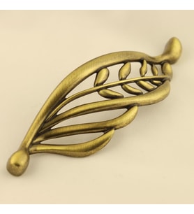 Yaprak Kulp 128mm Antik (2 Adet) (Sarı-Yeşil)