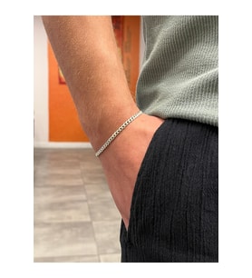 925 AYAR 4 MM GURMET ERKEK GÜMÜŞ BİLEKLİK
