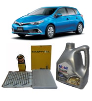 2013-2018 TOYOTA AURİS BENZİNLİ 1.33 VE 1.6 MOTORLAR İÇİN YAĞ BAKIM SETİ MOBİL 5W 30 PERİYODİK BAKIM