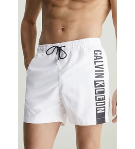 Calvin Klein Intense Power Medium Drawstring Swim Short Erkek Orta Boy Yüzme Şortu Beyaz
