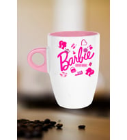 Enter Mode Barbie Baskılı Kupa Bardak Porselen Latte Filtre Kahve Fincanı